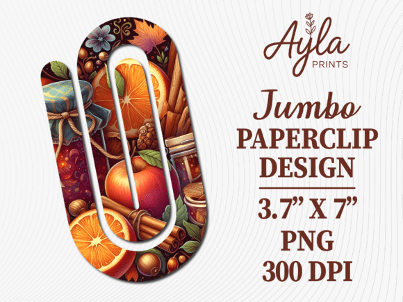 Autumn Spice Fall Food Jumbo Paperclip: Graphics for Crafts