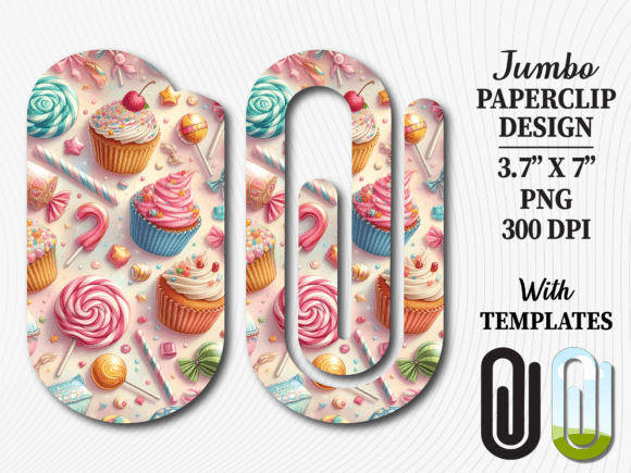 Candy Cupcake Sweet Jumbo Paperclip PNG