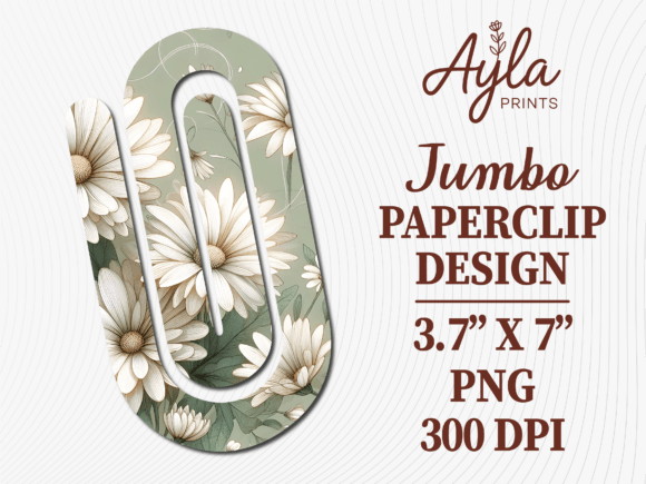 Daisy Flower Garden Jumbo Paperclip PNG