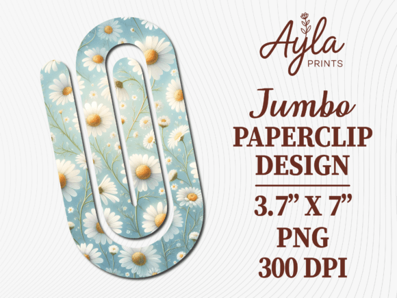 Daisy Meadow Seamless Jumbo Paperclip