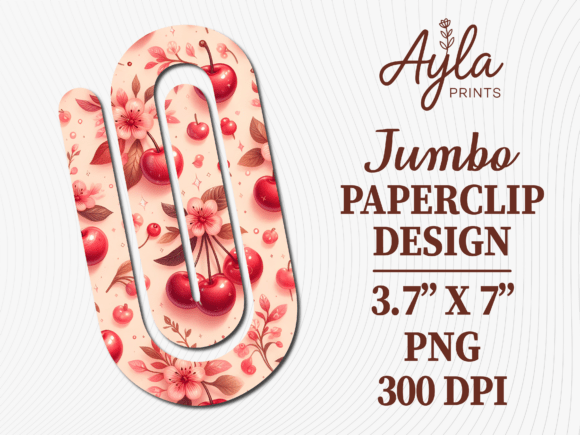 Floral Berry Blooms Jumbo Paperclip