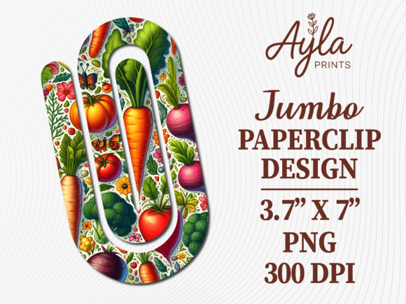Garden Vegetable Mix Jumbo Paperclip Graphics