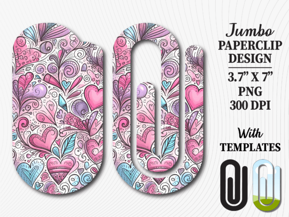 Hearts Love Valentine's Jumbo Paperclip: Graphics & Crafts