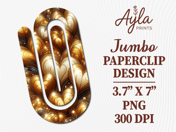 Hearts Seamless Pattern Jumbo Paperclip: Graphics & Crafts