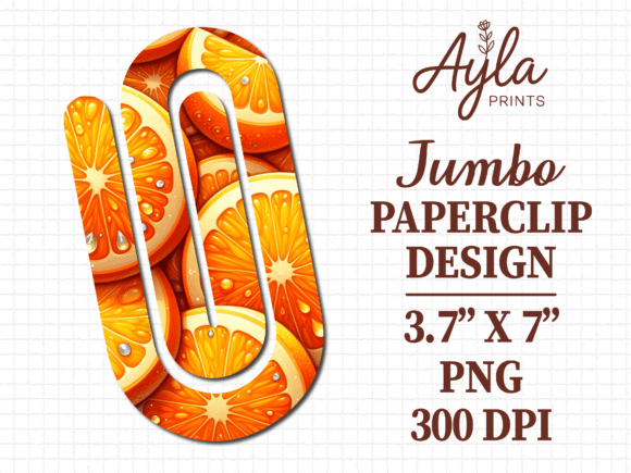 Orange Citrus Fruit Jumbo Paperclip PNG