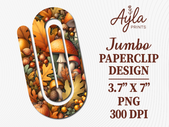 Orange Pumpkin Spice Jumbo Paperclip PNG