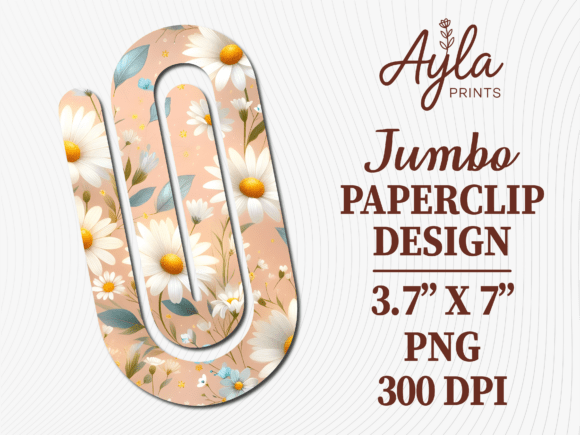 Peach Spring Daisy Jumbo Paperclip PNG