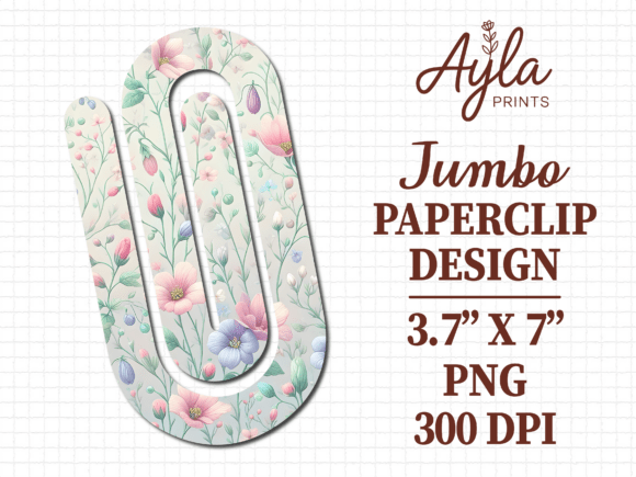 Pink Flowers Spring Jumbo Paperclip PNG
