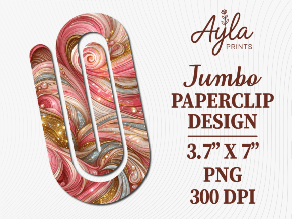 Pink Marble Texture Jumbo Paperclip: Graphics & Crafts