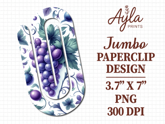 Purple Grape Vine Jumbo Paperclip Graphics & Crafts
