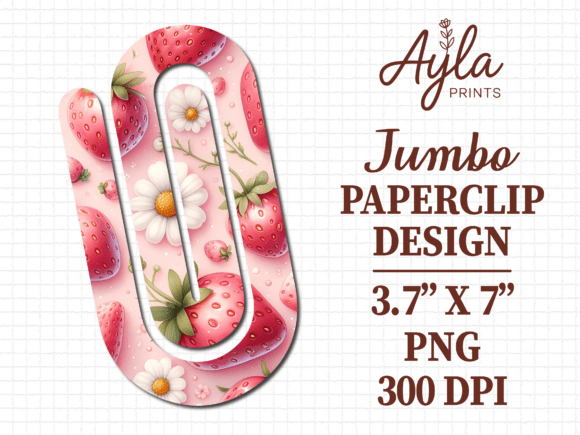 Strawberry Patch Berry Jumbo Paperclip: Graphics & Crafts