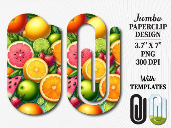 Tropical Fruit Citrus Jumbo Paperclip: Graphics for Crafts