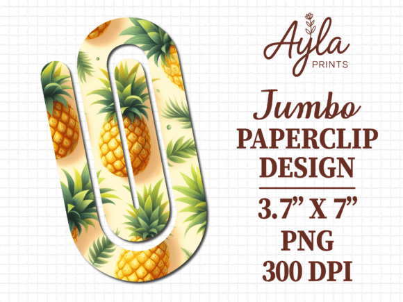 Tropical Fruit Pineapple Jumbo Paperclip: Graphics & Crafts