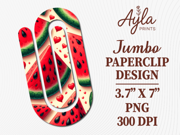 Watermelon Summer Fruit Jumbo Paperclip Graphics & Crafts